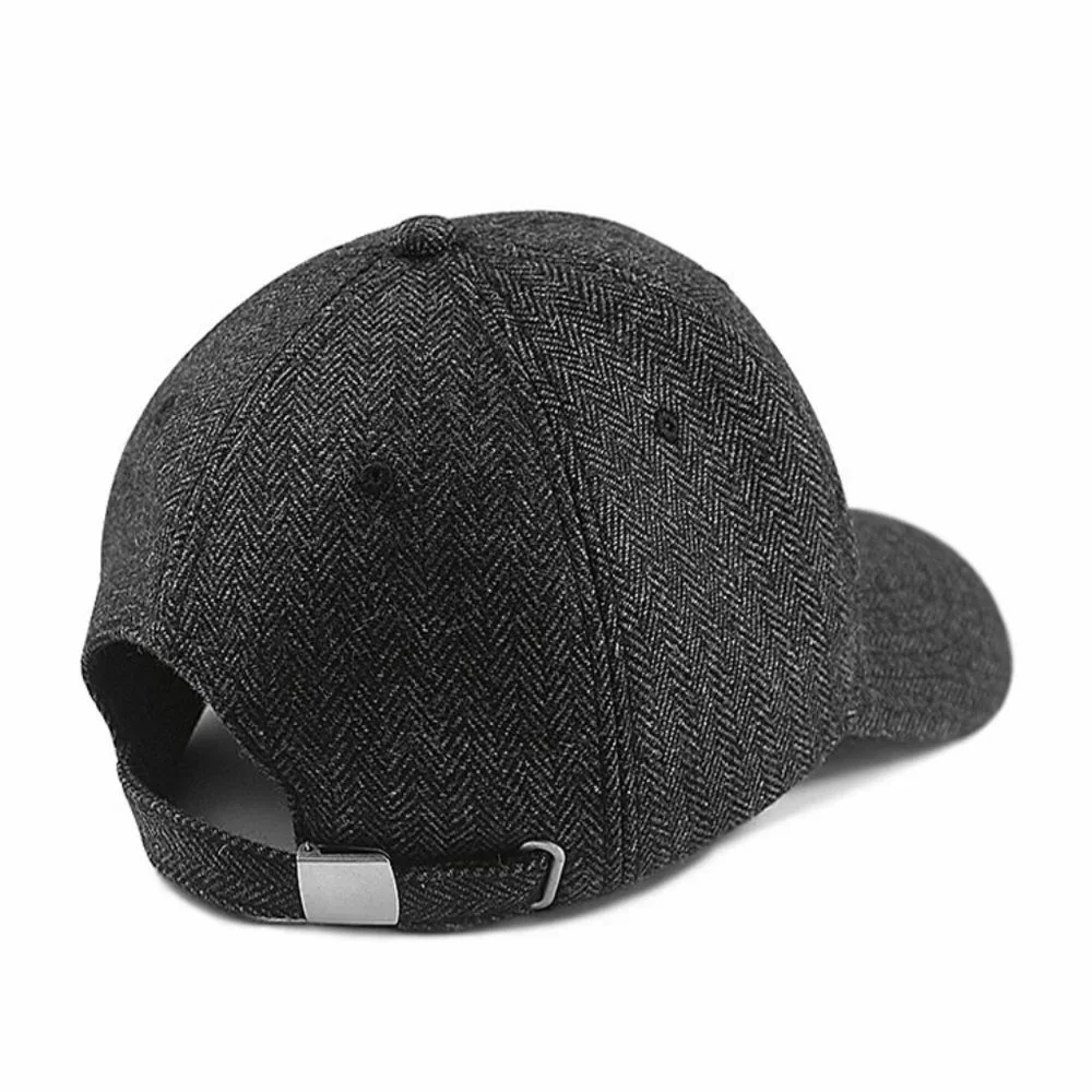 Winter Dad Warm Felt Hats Big Head Man Wool Cap Male Plus Size Baseball Caps - Picture 4 of 4